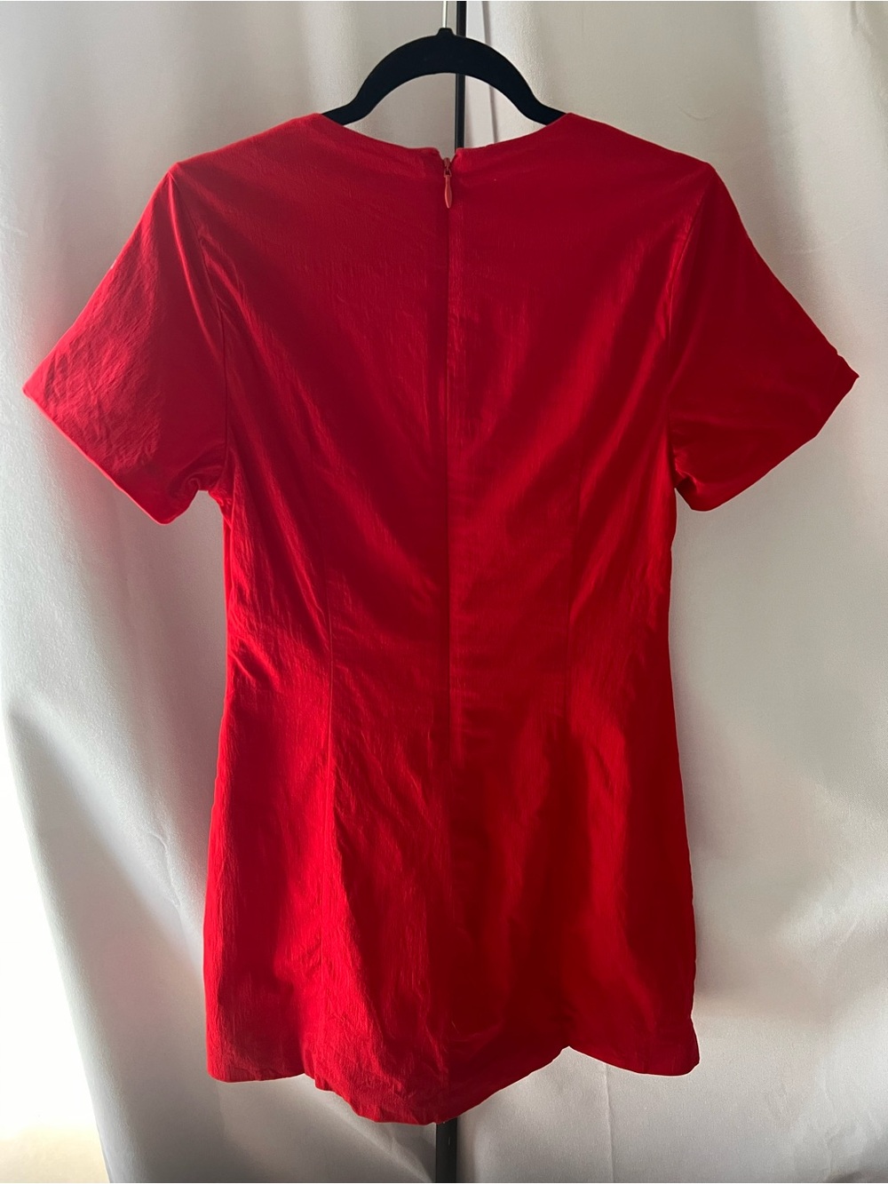 Abercrombie & Fitch Red Short-Sleeve Square-Neck Mini Dress - Picture 2 of 6